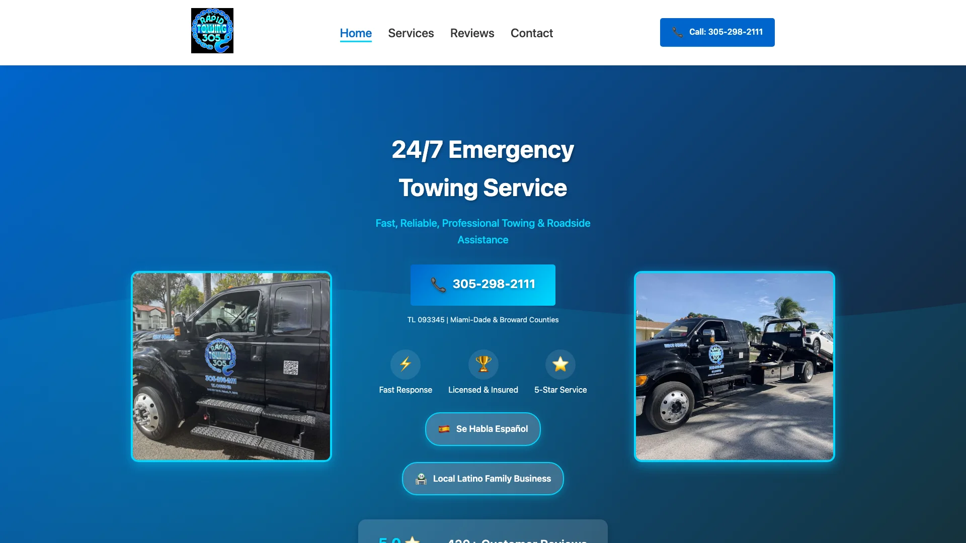 Rapid Towing 305 - Emergency Towing Service