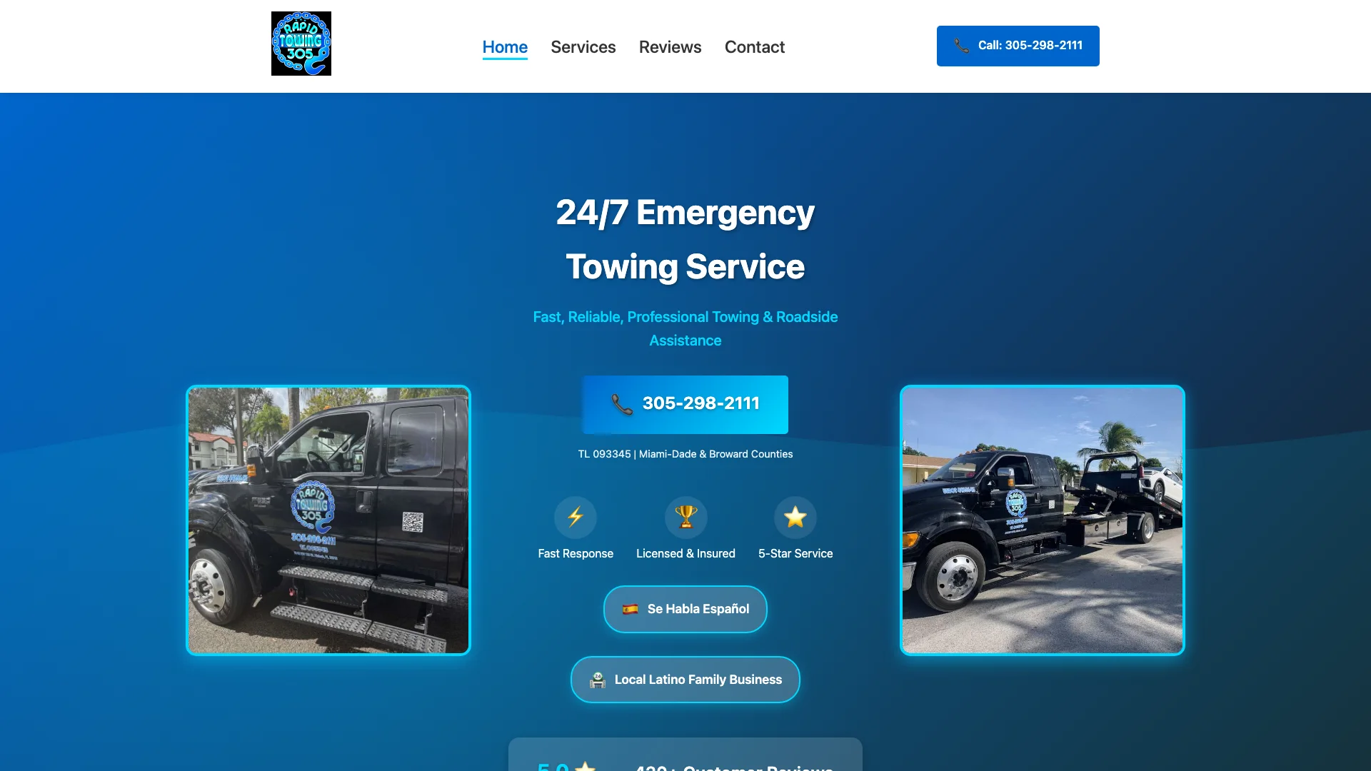 Comprehensive towing services showcase